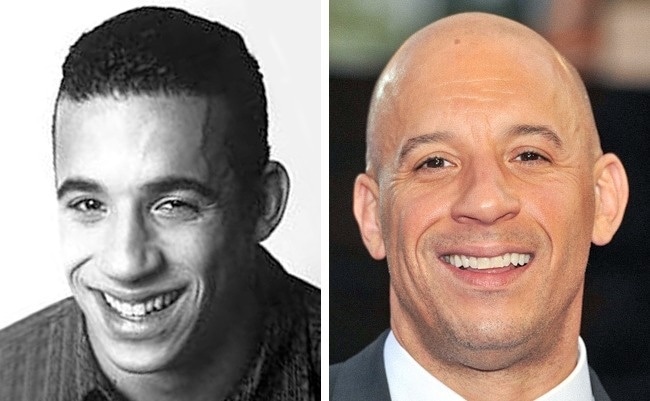 Vin Diesel - Calvicie antes e depois