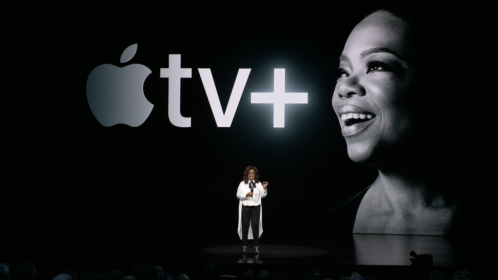 Oprah Winfrey  anuncia o serviço de streaming Apple TV + (Foto: Divulgação)