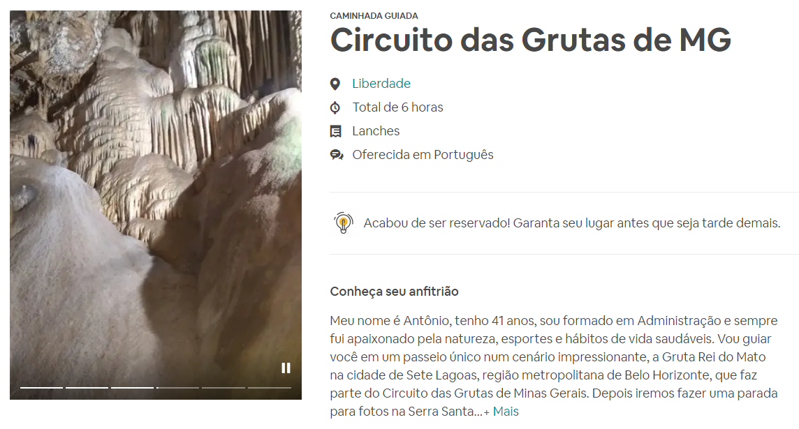 Hora do Homem Circuito das Grutas de Minas Gerais Experiências Airbnb no Brasil