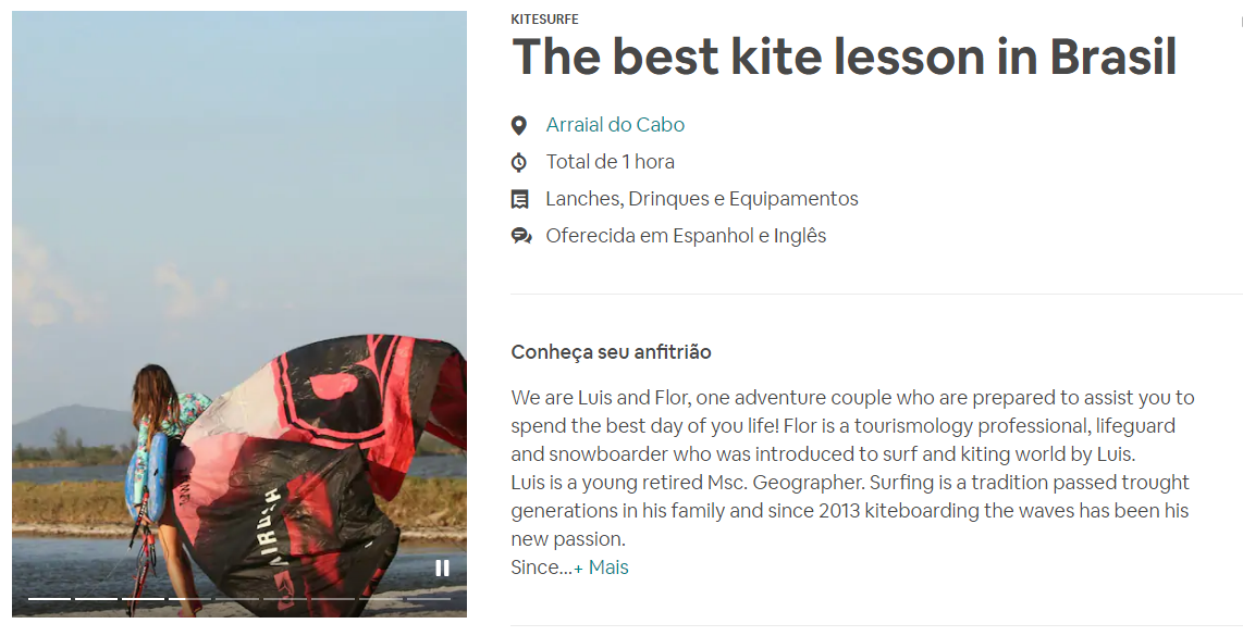 Hora do Homem Kite surf Arrail do Cabo RJ Experiências Airbnb no Brasil