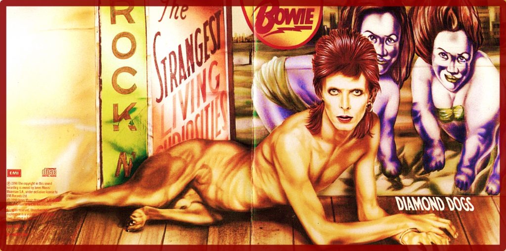 5 capas censuradas por sexo Capas de álbum que mudaram por cenas de sexo David Bowie – Diamond Dogs (1974)