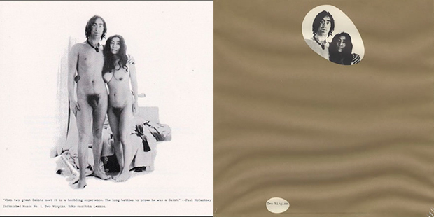 5 capas censuradas por sexo Capas de álbum que mudaram por cenas de sexo John Lennon – Unfinished Music No. 1 Two Virgins Yoko Ono